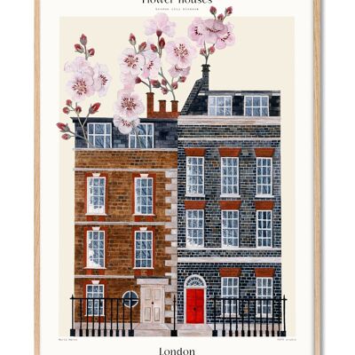 Matos - Maisons fleuries - Londres - 30x40 cm