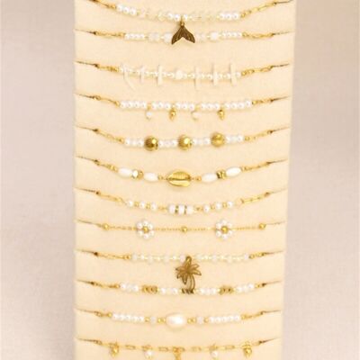 Présentoir de 12 Bracelets – Élégance et Variété en Acier Inoxydable