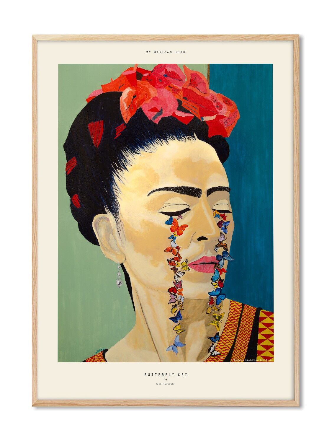 My Mexican Hero - Schmetterlingsschrei von John McDonald - 30x40 cm