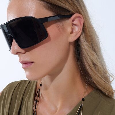 Gafas de sol deportivas polarizadas en color negro