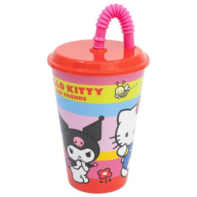 Verre STOR EASY CANE 430 ml Hello Kitty et ses amis
