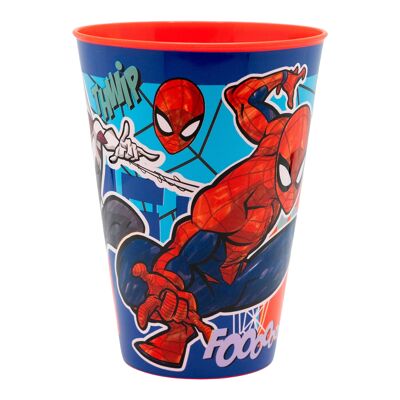 STOR LARGE EASY GLASS 430 ML SPIDERMAN MOB RULES