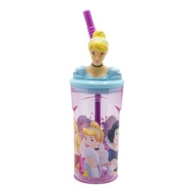 STOR FIGURINA 3D IN VETRO 360 ML PRINCIPESSA CUORE CORAGGIOSO