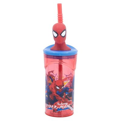 STOR FIGURINA 3D IN VETRO 360 ML SPIDERMAN BERSAGLIO MOBILE
