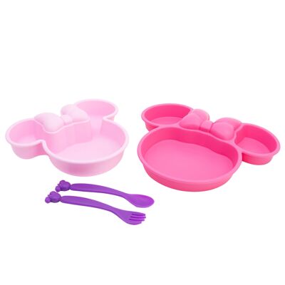 STOR SET 4 PCS VAJILLA PP FORMA EN CAJA MINNIE MOUSE SUNSHINE