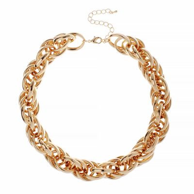 Collar de cadena de poder dorado