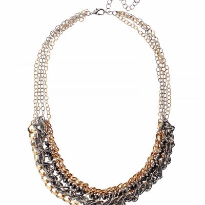 Collier tendance à réaction en chaîne à 2 tons