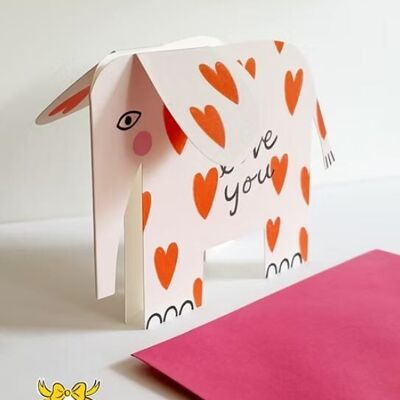 Elefant stehend Grußkarte