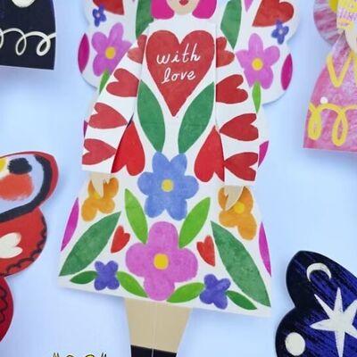 Butterfly Woman Sitting/Standing/Hanging Card