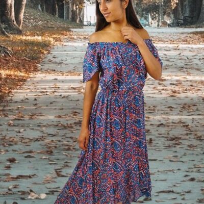 Vestido de samba azul
