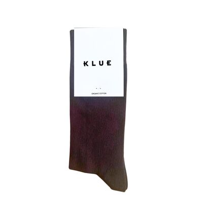 Calzini KLUE Organic Solid | Marrone scuro cioccolato