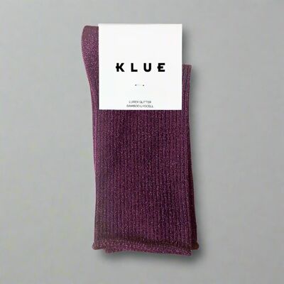 Chaussettes KLUE Glitter Lurex en Lyocell écologique | Vin de Bourgogne