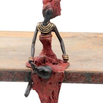 Bronze assis 15 cm rouge n°7
