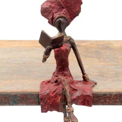 Bronze assis 15 cm rouge n°14