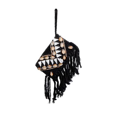 La pochette in macramè - Nera