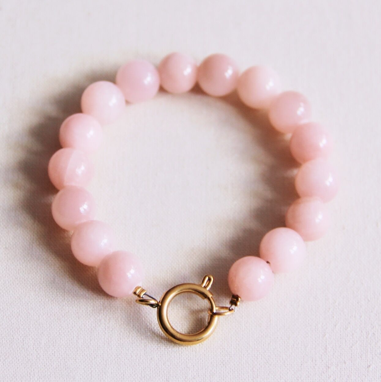 Bracciale con perline di pietra naturale XL - pesca