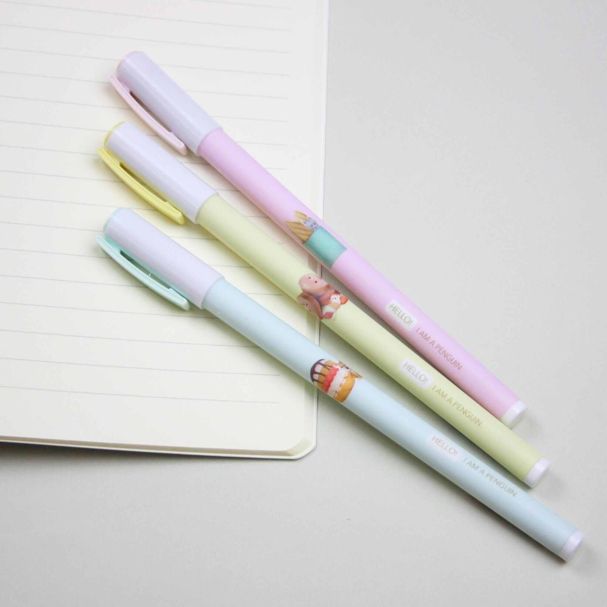 Carino, sono un pinguino: confezione da 12 penne gel