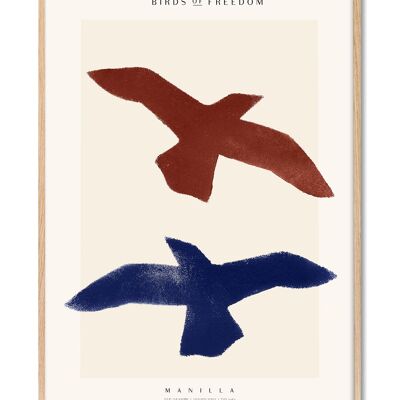 Yente - Birds of Freedom Manilla - 30x40 cm