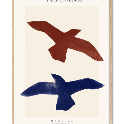 Yente - Birds of Freedom Manilla - 50x70 cm
