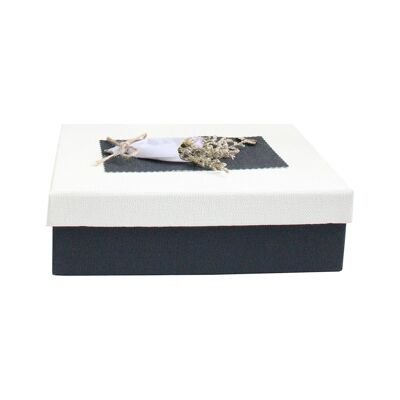 Caja de regalo con ramo blanco - Individual (Tamaños disponibles)
