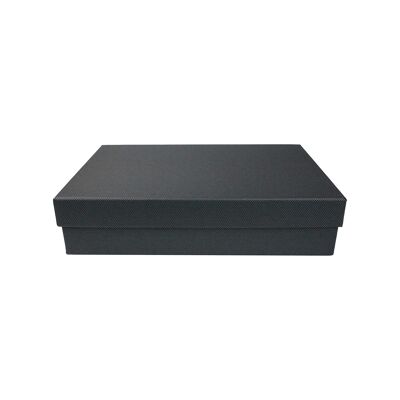 Caja de regalo negra texturizada - Individual (Tamaños disponibles)