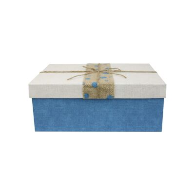 Caja de regalo de lujo azul/blanca - Individual (Tamaños disponibles)