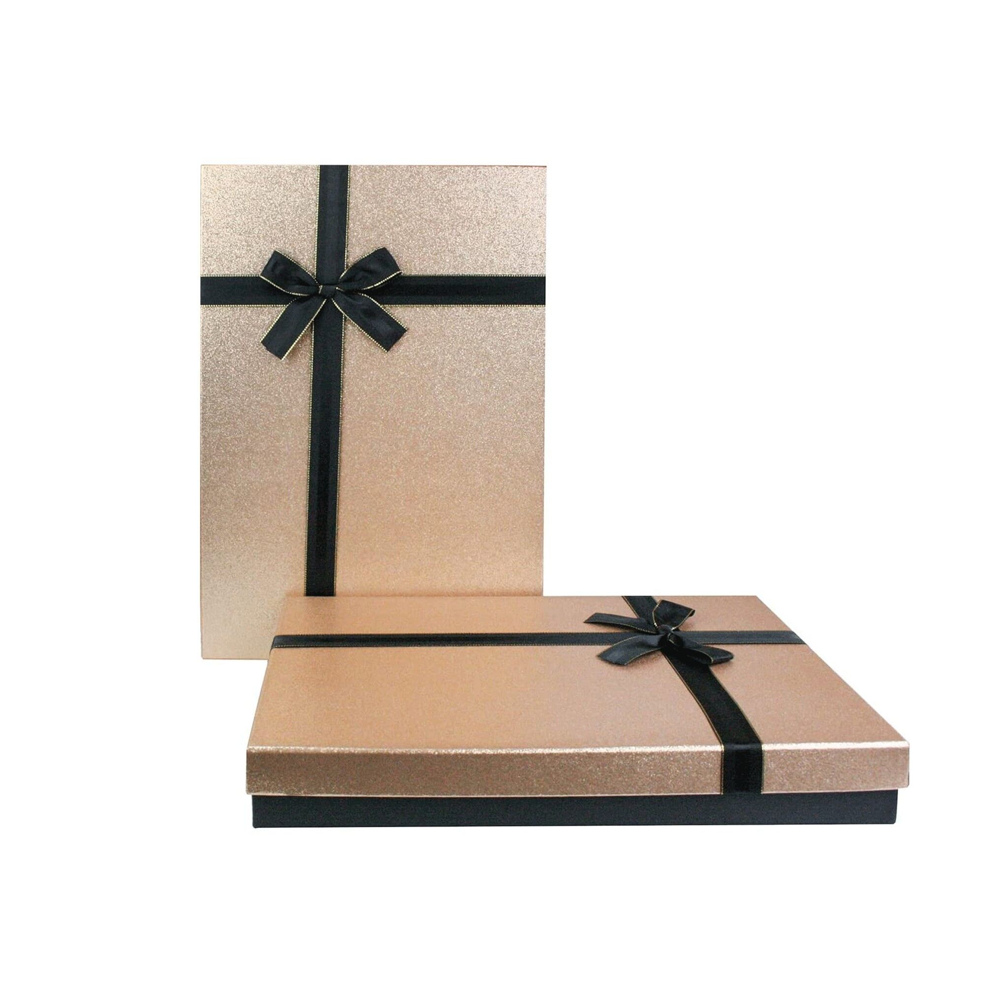 Lot de 2 coffrets cadeaux en or noir