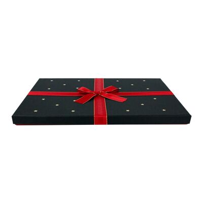 Coffret cadeau de luxe rouge et noir - Simple
