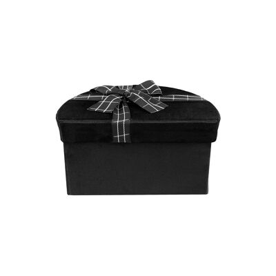 Caja de regalo de terciopelo negro de lujo - Individual (Tamaños disponibles)