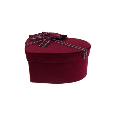 Caja de regalo de terciopelo burdeos de lujo - Individual (Tamaños disponibles)
