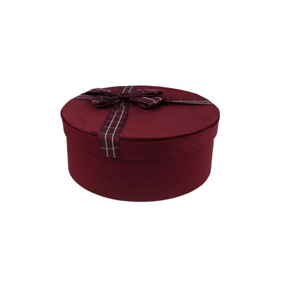Coffret cadeau de luxe en velours bordeaux - Simple (tailles disponibles)