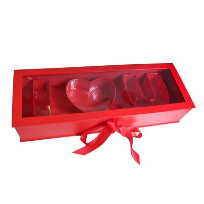 Souvenir d'amour - Élégante boîte à compartiments en forme de cœur