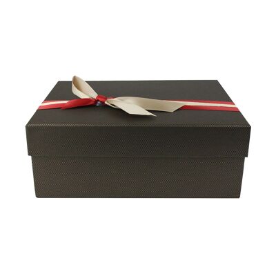 Caja de regalo marrón texturizada - Individual (Tamaños disponibles)