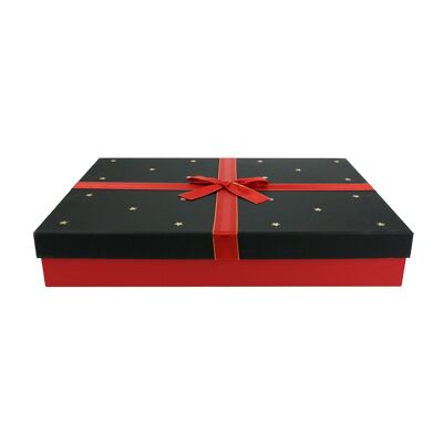 Caja de regalo de lujo en rojo y negro - Individual (Tamaños disponibles)