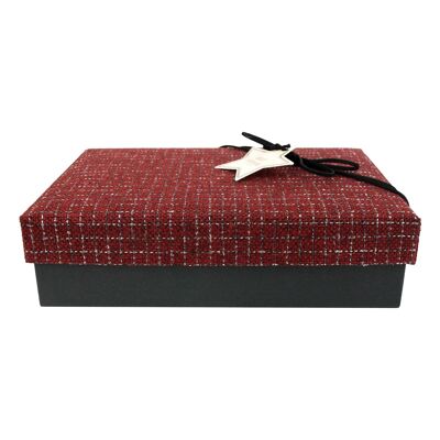 Scatola regalo di lusso testurizzata rossa/nera - Singola
