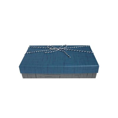 Caja de regalo de lujo con estampado azul oscuro - Individual (Tamaños disponibles)