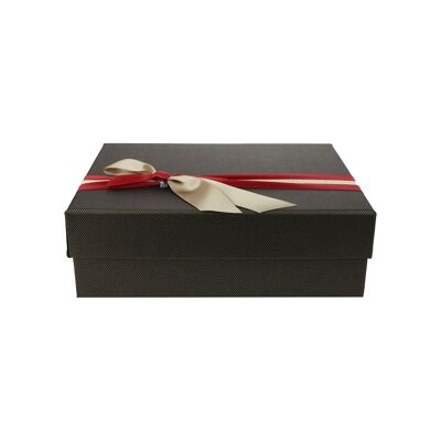 Elegante caja de regalo marrón texturizada - Individual (Tamaños disponibles)