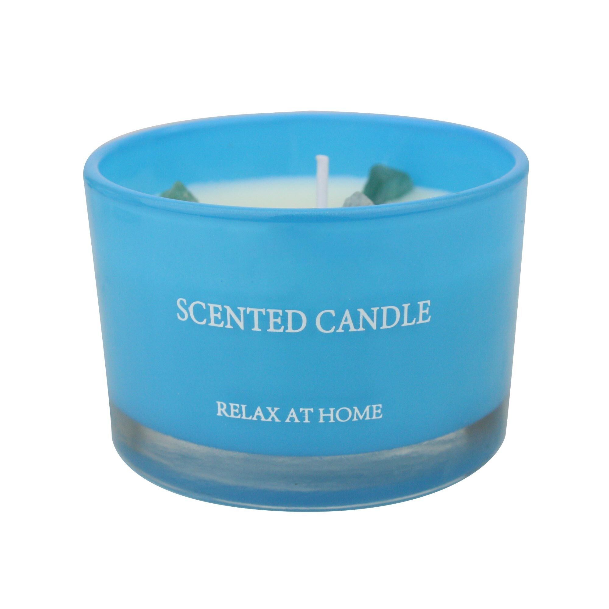 Candela profumata in vetro - Campanello a vento blu