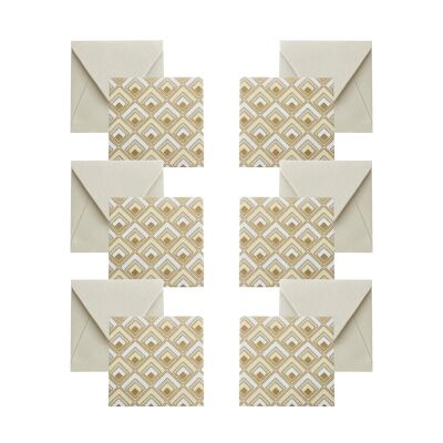 Envelopes with Notecard Pack of 6 - Gold