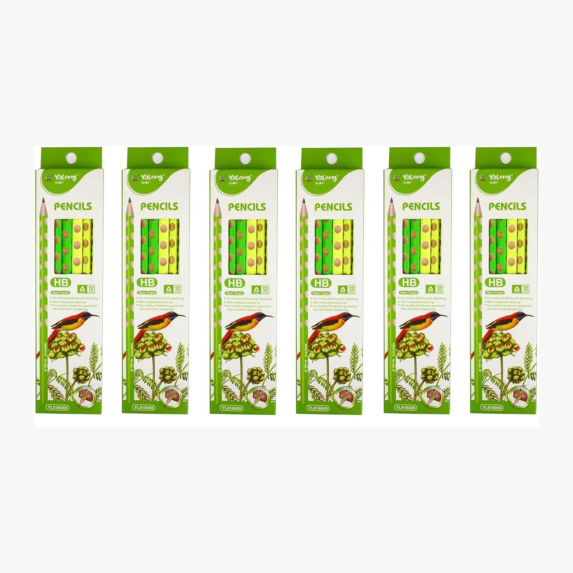 Schreibbleistifte HB - Ergonomischer Dreikantschaft - Punkte-Design