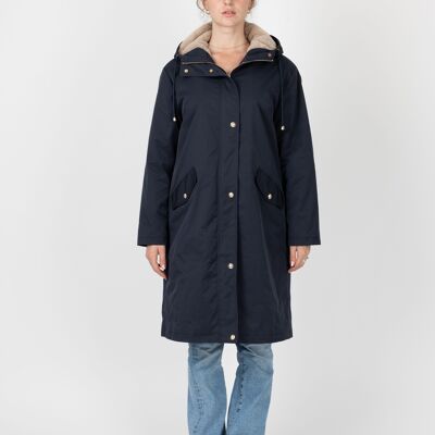PARKA CON CAPUCHA DE PIEL SINTÉTICA (8726)