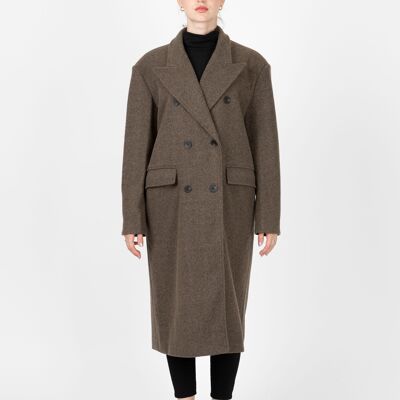 ELEGANTE ABRIGO LARGO DE GUISANTE (8738)