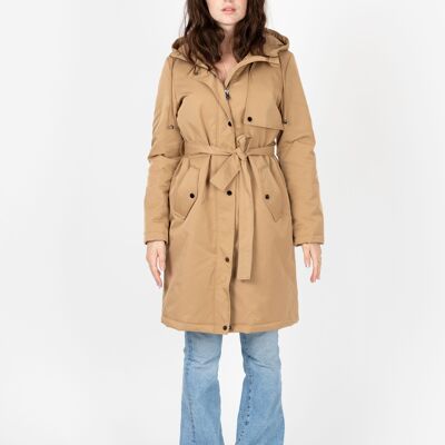 Parka estilo gabardina con capucha (8756)