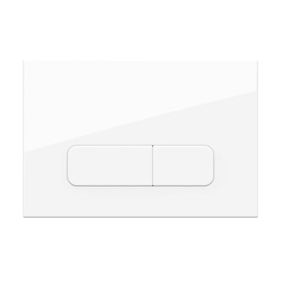 Push plate white gloss Compatible with Geberit Duofix Sigma (UP 320) 2 volume flush