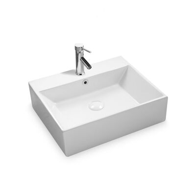 Wall-mounted ceramic washbasin Marina thin rim 50x42 cm