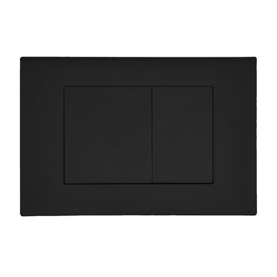 Plaque de poussée noire mate compatible avec chasse d'eau Geberit Duofix Sigma / Delta 2 volumes