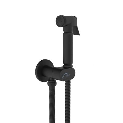 Design WC/Bidet hand shower SOHO complete set with shut-off valve in matt black