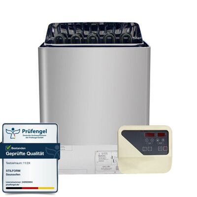 Poêle de sauna Thermolux 4,5 kW/6 kW, couleur bronze – Commande tactile/numérique