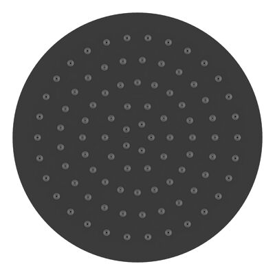 Stilform stainless steel 20 cm rain shower round black matt head shower