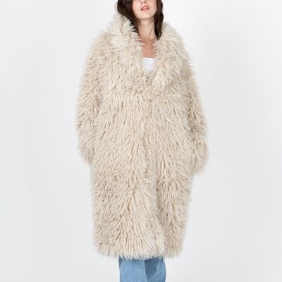 LONG FAUX FUR COAT (8747)